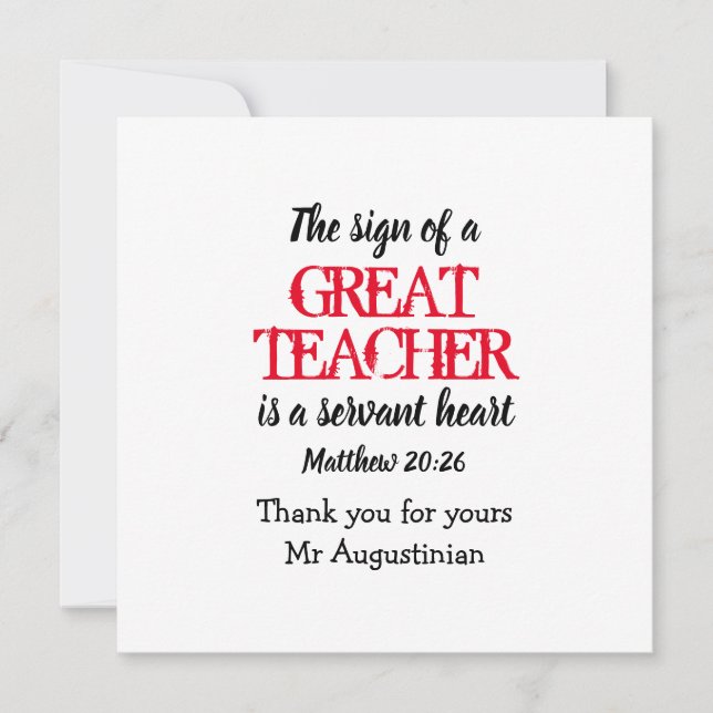 Vielen Dank, dass Sie sehr lehrreich sind SERVANT  (Vorderseite)