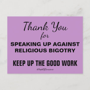 Vielen Dank, dass Sie sich gegen den Antisemitismu Postkarte