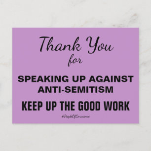 Vielen Dank, dass Sie sich gegen den Antisemitismu Postkarte
