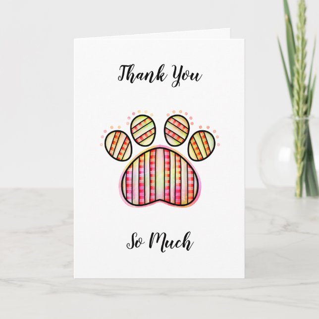 Vielen Dank, dass Sie sich meine Haustierkarte ang Karte (Vorderseite)