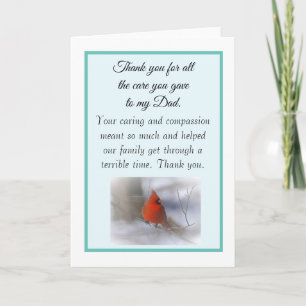 Vielen Dank, dass Sie sich um meinen Vater Nurse D Karte