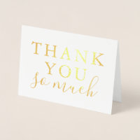 Vielen Dank, dass Sie so viel Gold Foil Grußkarte