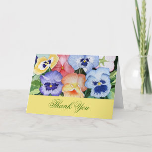 Vielen Dank, dass Sie Stiefmütterchen für Wasserfa Dankeskarte