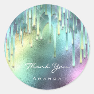 Vielen Dank, dass Sie Sweet 16. Bridal Holographic Runder Aufkleber