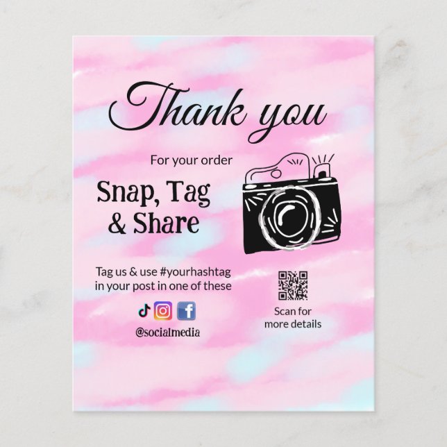 Vielen Dank, dass Sie Tag-Share-Kamera hinzufügen, (Vorderseite)