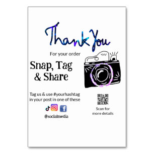 Vielen Dank, dass Sie Tag-Share-Kamera hinzufügen, Tischnummer