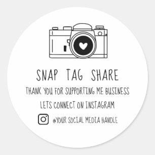Vielen Dank, dass Sie Tag Share Social Media Runder Aufkleber