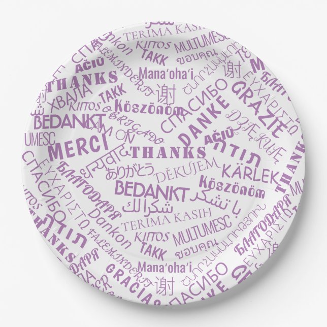 Vielen Dank, dass Sie Text Paper Teller Multi Lang (Vorderseite)