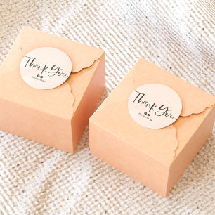 Vielen Dank, dass Sie Typografie Bürste Schriftart Runder Aufkleber