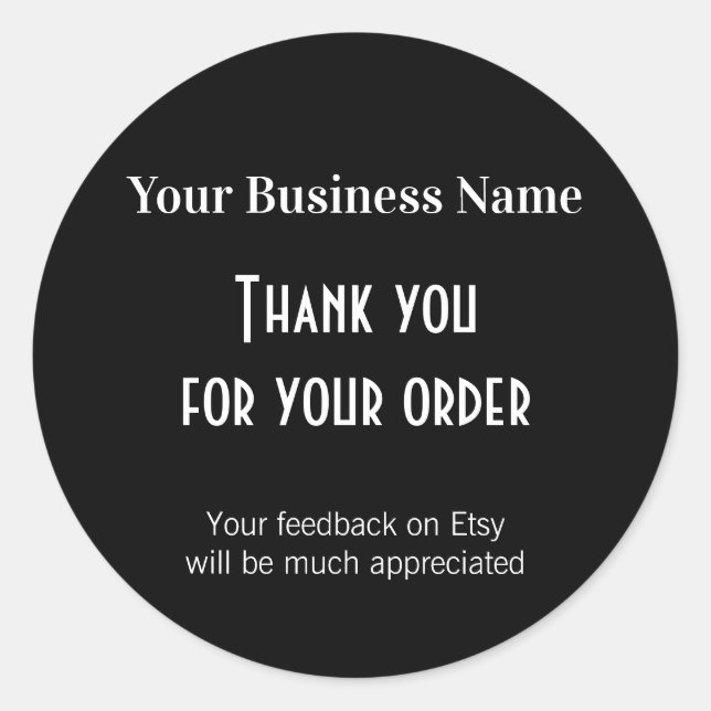 Vielen Dank, dass Sie uns Feedback verlassen haben Runder Aufkleber (Vorderseite)