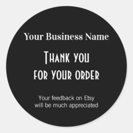 Vielen Dank, dass Sie uns Feedback verlassen haben Runder Aufkleber