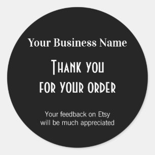 Vielen Dank, dass Sie uns Feedback verlassen haben Runder Aufkleber
