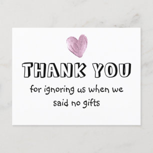 Vielen Dank, dass Sie uns ignoriert haben, als wir Feiertagspostkarte