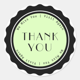 Vielen Dank, dass Sie uns nicht wiedersehen Runder Aufkleber