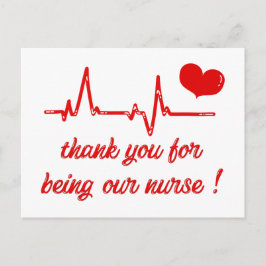 Vielen Dank, dass Sie unsere Krankenschwester sind Postkarte