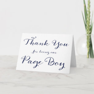 Vielen Dank, dass Sie unsere Page Boy Wedding Card Dankeskarte