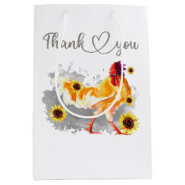Vielen Dank, dass Sie Watercolor Yellow Roster mit Mittlere Geschenktüte