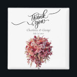 Vielen Dank, dass Sie Wedding Bouquet Blume Gastge Magnet<br><div class="desc">Vielen Dank für Ihre Hochzeit Bouquet Blume Gastgeschenk Hochzeit Dieses Design ist perfekt für Ihre grüne und weiße rustikale boho Hochzeit Thema. Und leicht anzupassen und zu personalisieren,  indem Sie den Text ändern</div>