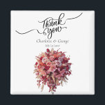Vielen Dank, dass Sie Wedding Bouquet Blume Gastge Magnet<br><div class="desc">Vielen Dank für Ihre Hochzeit Bouquet Blume Gastgeschenk Hochzeit Dieses Design ist perfekt für Ihre grüne und weiße rustikale boho Hochzeit Thema. Und leicht anzupassen und zu personalisieren,  indem Sie den Text ändern</div>