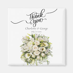Vielen Dank, dass Sie Wedding Bouquet Blume Gastge Magnet