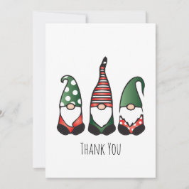 Vielen Dank, dass Sie Weihnachten Gnome Pattern Dankeskarte