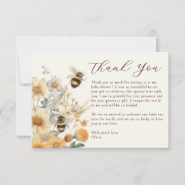 Vielen Dank, dass Sie Wildblume Floral Baby Dusche Dankeskarte