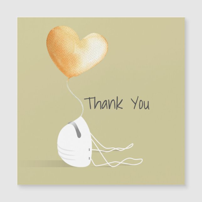 Vielen Dank - die Coronavirus Edition Magnetkarte (Vorderseite)