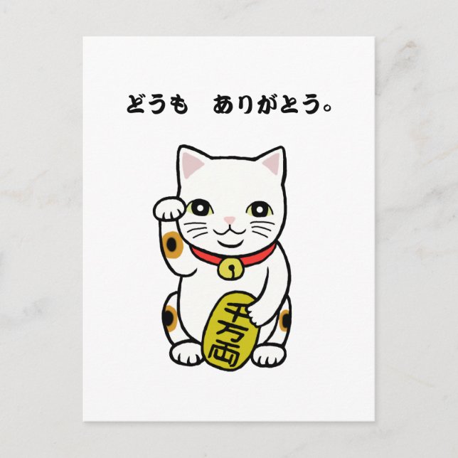 Vielen Dank Domo Arigato Japanisch Danke Postcard Postkarte (Vorderseite)