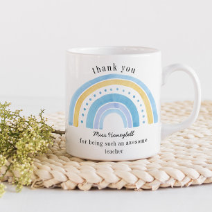 Vielen Dank Doodle Blue Rainbow Phantastisch Teach Kaffeetasse