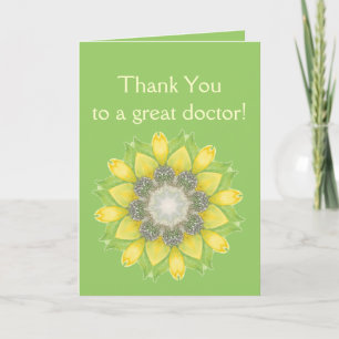 Vielen Dank Dr. Custom Flower Garden Floral Dankeskarte