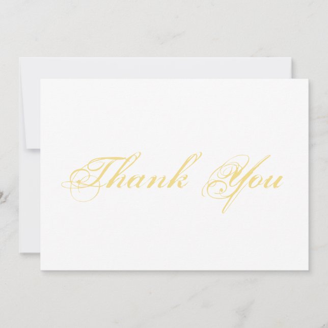 Vielen Dank Drehbuch hellgoldfarbene elegante Kart (Vorderseite)