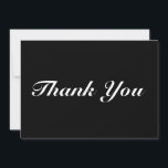 Vielen Dank, Drehbuch Schwarz-weiß elegante Notenk<br><div class="desc">Vielen Dank,  Schwarz-weiß elegante Script-Note-Karte. Elegantes,  modernes Design.</div>