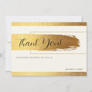 Vielen Dank Drehbuch Typografie Gold Rand Dankeskarte