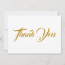 Vielen Dank dunkelgoldfarbene, elegante Skriptkart
