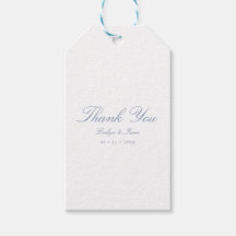 Vielen Dank Dusty Blue Elegant Script Wedding