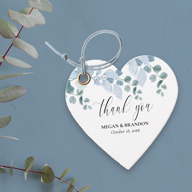 Vielen Dank Dusty Eukalyptus Gastgeschenk Hochzeit Geschenkanhänger (Von Creator hochgeladen)