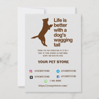 Vielen Dank, ein Kartenhundin-Laden Dankeskarte