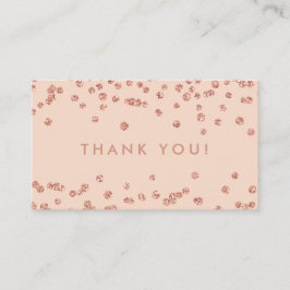 Vielen Dank einfügen Rose Gold Glitzer Confetti Bl Begleitkarte