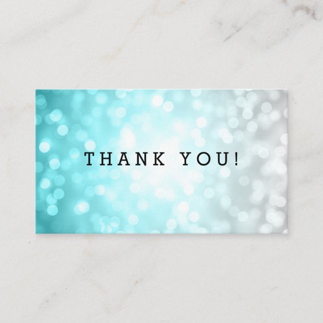 Vielen Dank einfügen Strand Ombre Glitzer Lights Begleitkarte (Vorderseite)