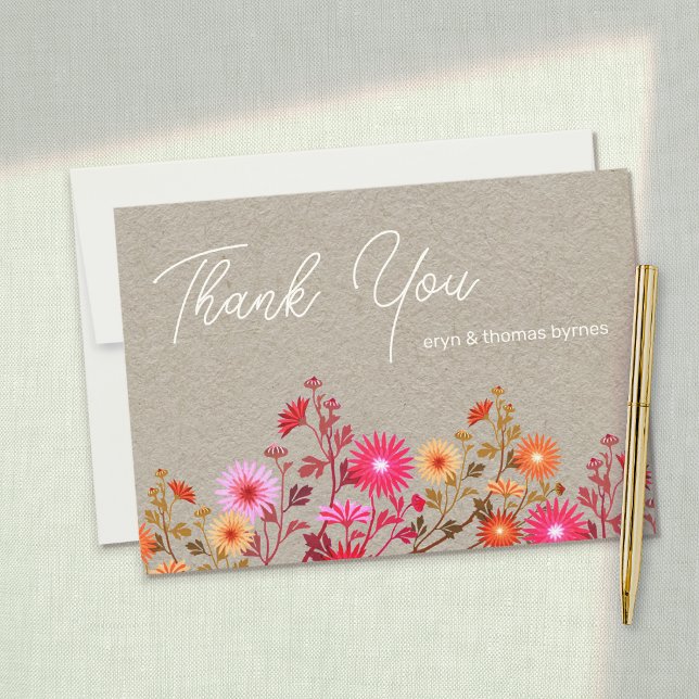 Vielen Dank Einladung (wildflower thank you card
)