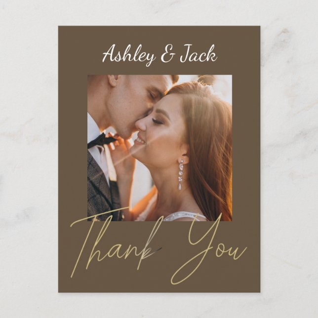 Vielen Dank Elegant Chic Foto Postcard Postkarte (Vorderseite)