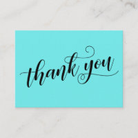 Vielen Dank Elegant Typografy Aqua Gastgeschenk Ho