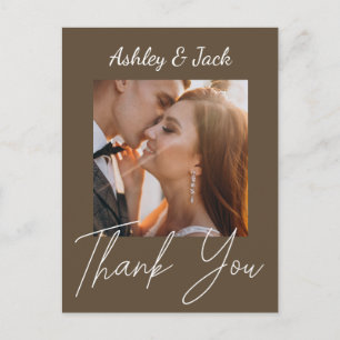 Vielen Dank Elegante Chic-Foto-Postkarte Postkarte