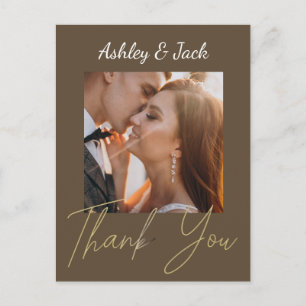Vielen Dank Elegante Chic-Foto-Postkarte Postkarte