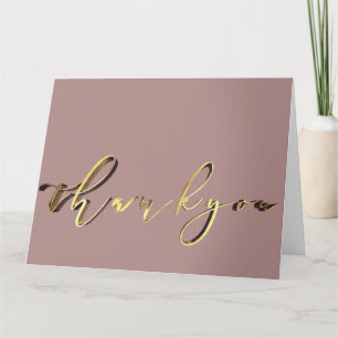 Vielen Dank Elegante Rose Gold Handwriting Script Dankeskarte