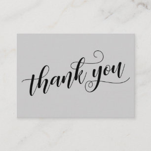 Vielen Dank Elegante Typografie Gray Gastgeschenk  Begleitkarte