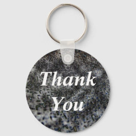 Vielen Dank Elegantes Schwarz-weißes Abstraktes Mu Schlüsselanhänger