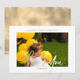 Vielen Dank Erste Kommunion Foto Card mit Umschlag Mitteilungskarte
