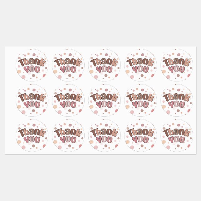 Vielen Dank Etiketten (Blatt)