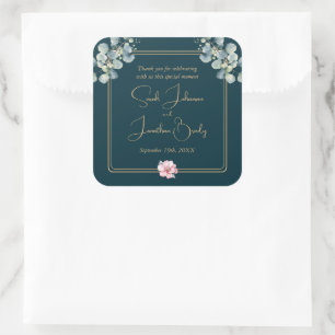Vielen Dank, Eucalyptus Wedding Sticker